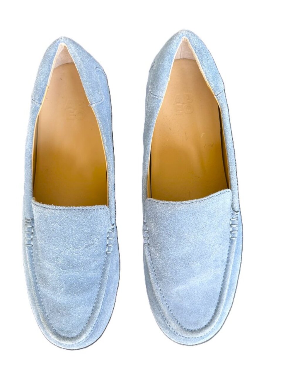 ABEO Harbor Loafers Women's Size 9.5 Light Blue Suede Flats with Arch Support - Picture 3 of 10